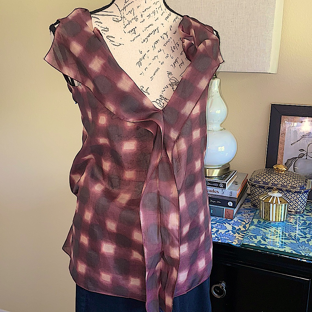 Marni Sheer Sleeveless Ruffled Tunic Blouse